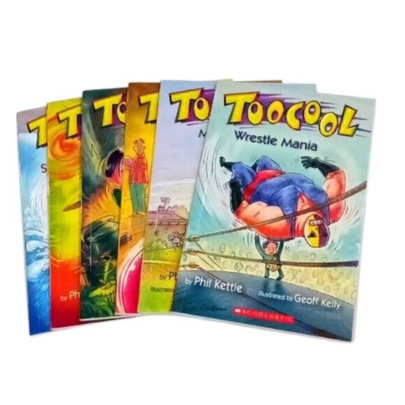 Kid's Paperback Books Set of 6 'Too Cool' Phil Kettle Scholastic 2008 - Picture 2 of 12